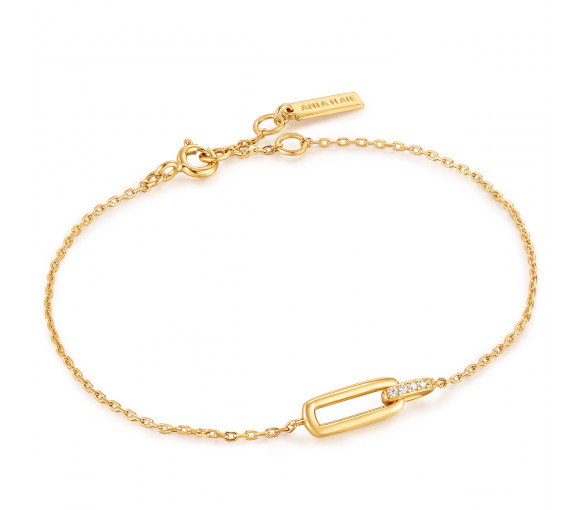 Ania Haie Gold Glam Interlock Armband - B037-01G