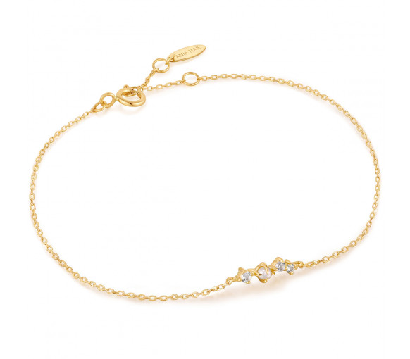 Ania Haie 14kt Gold Pearl and White Sapphire Radiance Armband - BAU003-02YG