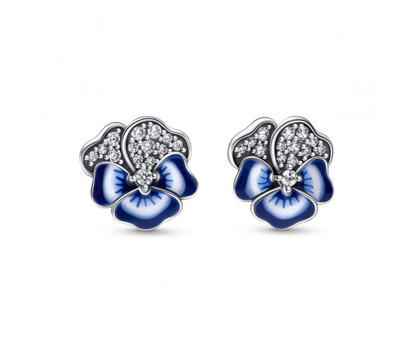 Pandora Blaue Stiefmütterchen Ohrringe - 290781C01