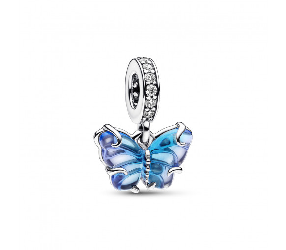 Pandora Blauer Murano Glas Schmetterling Charm - 792698C01