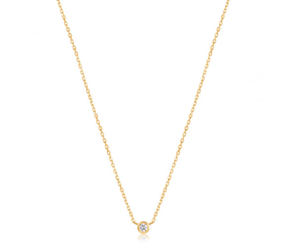 Ania Haie 14Kt Gold Single Diamond Halskette - NAU001-03YG